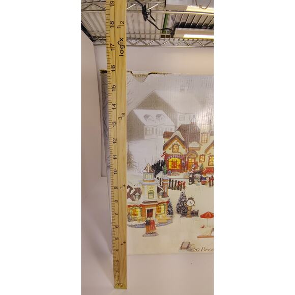 Christmas Streets 2005 Vintage Village Decor porcelain Xmas Lights 20 Piece - Picture 9 of 9